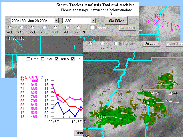 Collage of Storm Tracker Displays