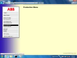 ABB production menu