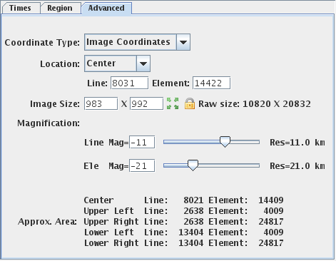 Advanced tab of subset menu in the Field Selector