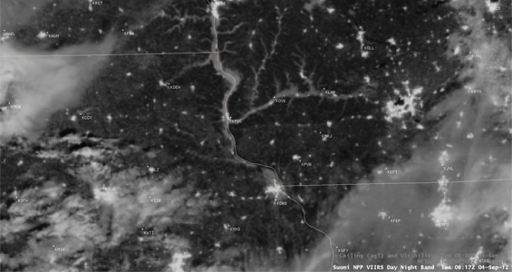 VIIRS Day/Night of river fog