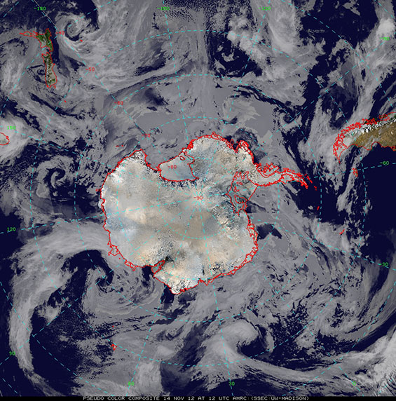Today’s Antarctic composite imagery, 14 November 2012.