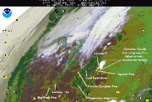 Fires in the Western U.S., mid-June 2002