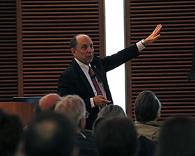 Dr. Uccellini presenting at the Weather-Ready Town Hall. Photo credit: Bill Bellon