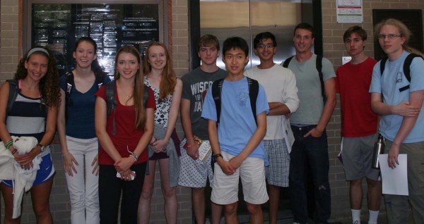 High school students participating in Madison Metropolitan School District's Science Research Internship Program toured the AOSS building in August. Students were paired up with UW-Madison researchers in various science departments, including SSEC. Photo Credit: Sarah Witman, SSEC.