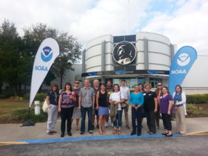 School teachers from around the country gathered at Kennedy Space Center in Florida to learn about GOES-R and share ways to bring meteorological science into the classroom. Photo by: Margaret Mooney CIMSS EPO