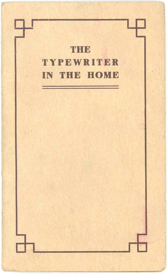 The Typewriter in the home