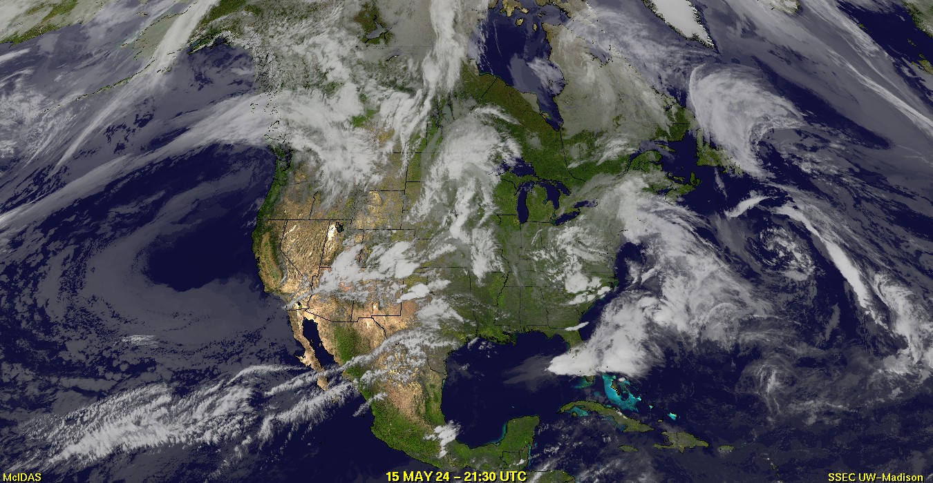 North America Color Background Satellite Thumb