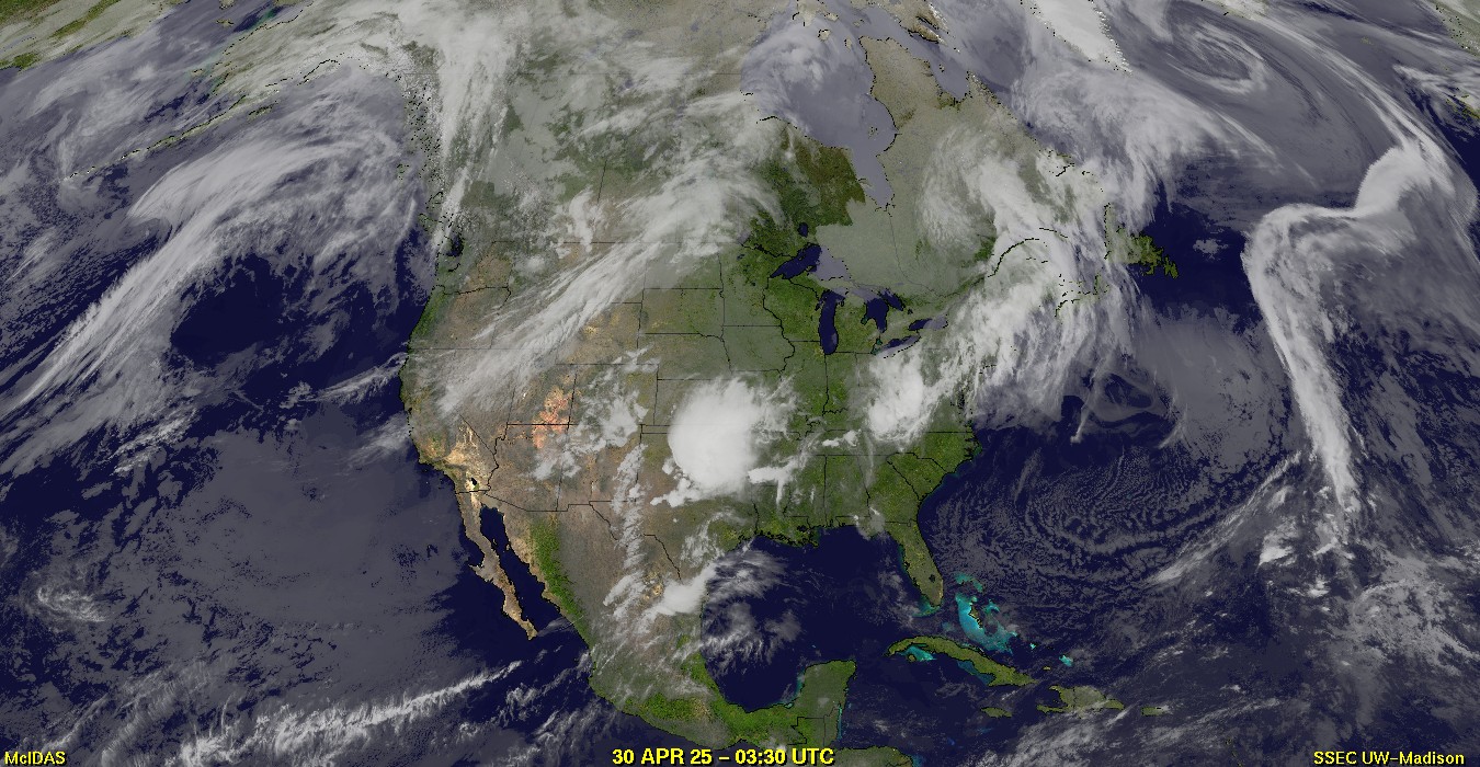 North America Color Background Satellite Thumb