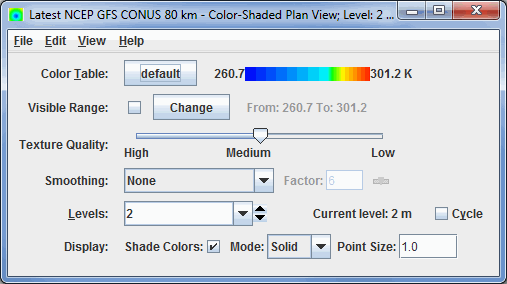 Image 2: Color Shaded Plan View Controls