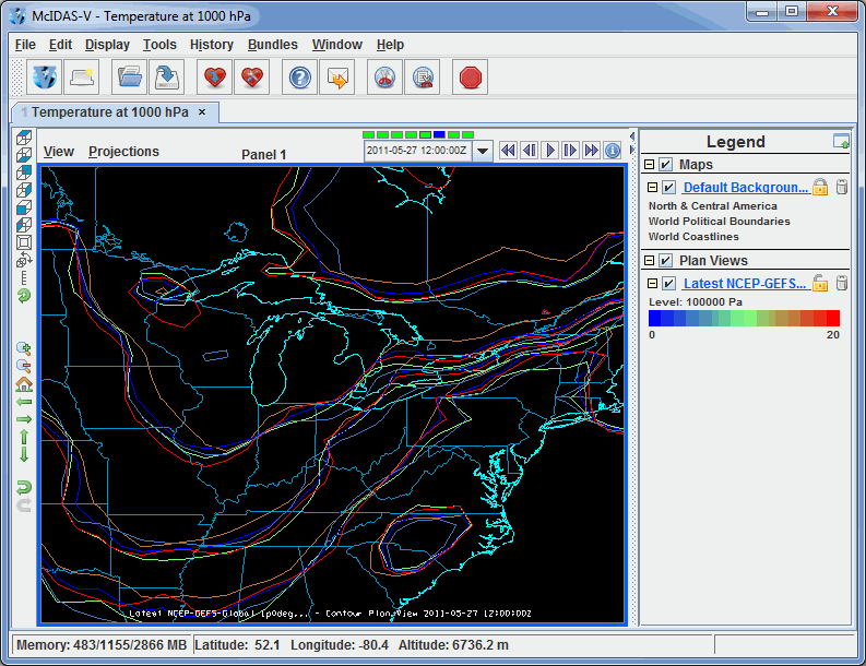 Image 2: Ensemble Grid Data Displayed in the Main Display Window