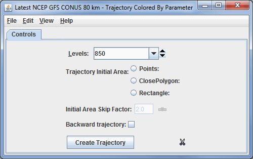Image 1: Grid Trajectories Layer Controls