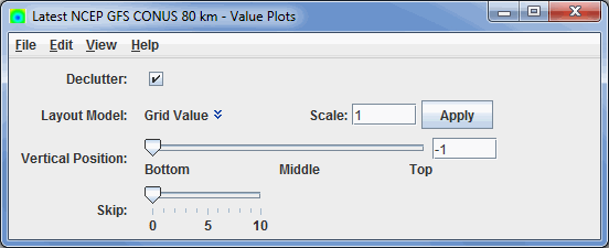 Image 1: 2D Value Plot Controls