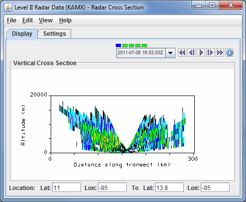 Image 1: Display Tab of the Radar Cross Section Controls