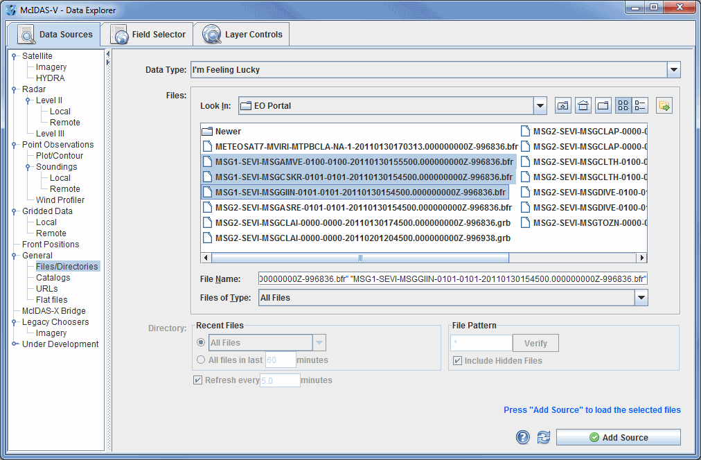 Image 2: Data Sources Tab of the Data Explorer