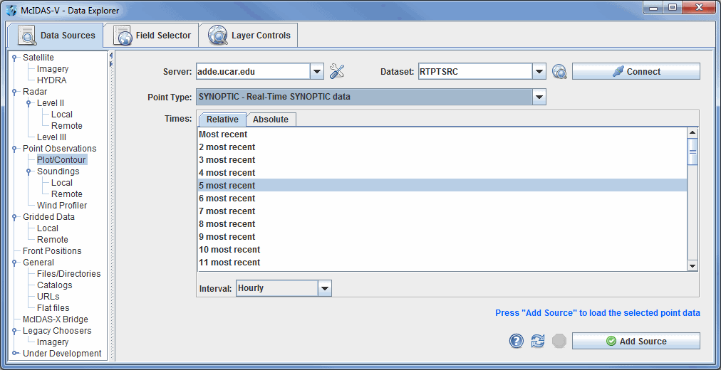 Image 2: Data Sources Tab of the Data Explorer