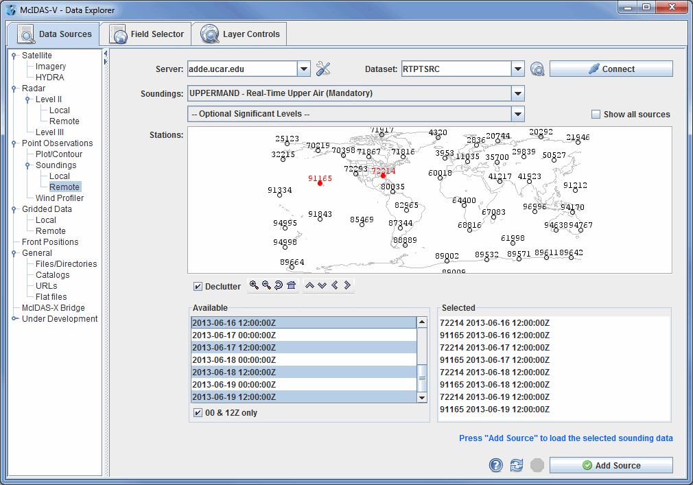 Image 2: Data Sources Tab of the Data Explorer