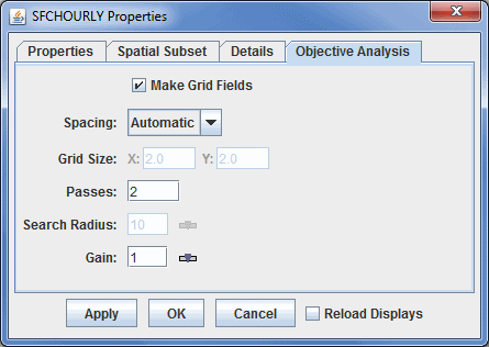Image 7: Objective Analysis tab of the data sources roperties window