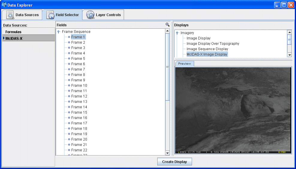 Image 2: Field Selector Tab of the Data Explorer