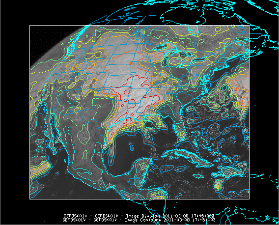 Image 4: Satellite Image with Contours in the Main Display Window