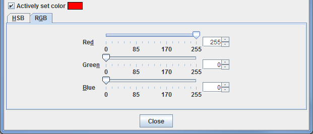 Image 8: The RGB Tab, Set on the Same Green