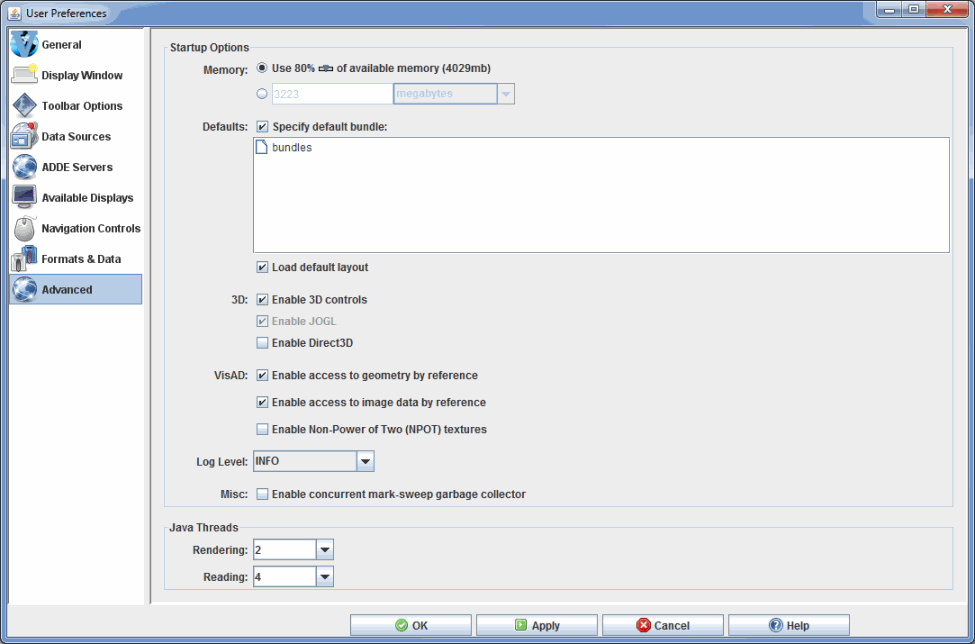 Image 1: Advanced Preferences (Default)