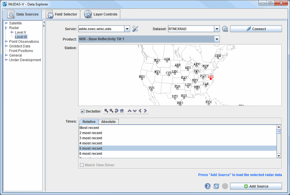 Image 2: Data Sources Tab of the Data Explorer