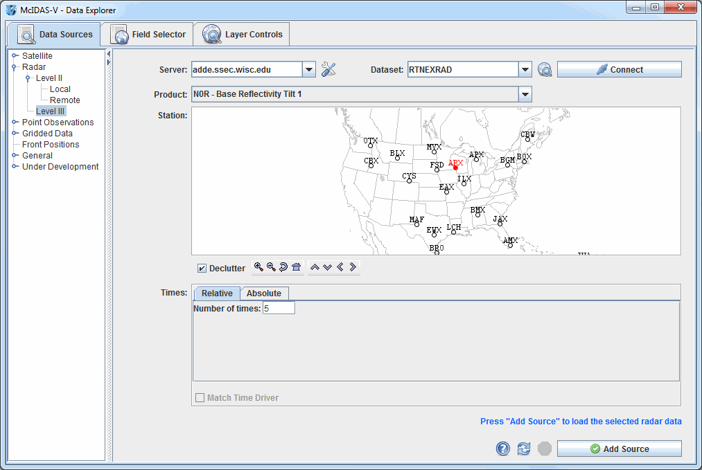 Image 2: Data Sources Tab of the Data Explorer