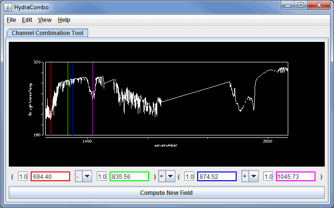 Image 1: Four Channel Combination Controls Window