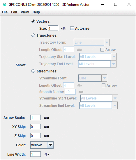 Image 1: 3D Volume Flow Display Controls