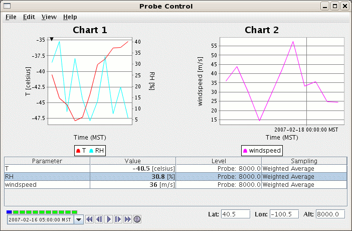 Image 1: Probe Control Window