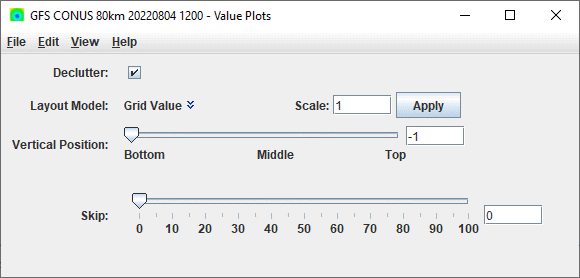 Value Plot Controls