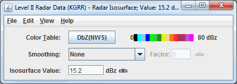 Image 1: Radar Isosurface Controls Properties Dialog