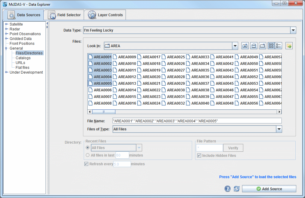 Image 2: Data Sources Tab of the Data Explorer