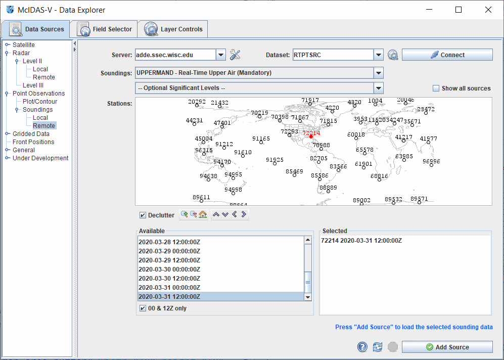 Image 2: Data Sources Tab of the Data Explorer