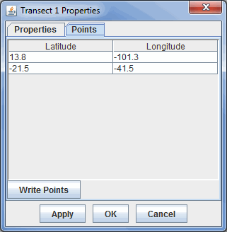 Image 5: Points Tab of the Properties Dialog