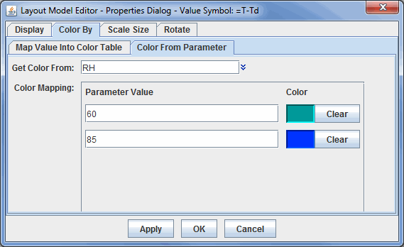 Image 5: Color From Parameter Tab of the Color By Tab