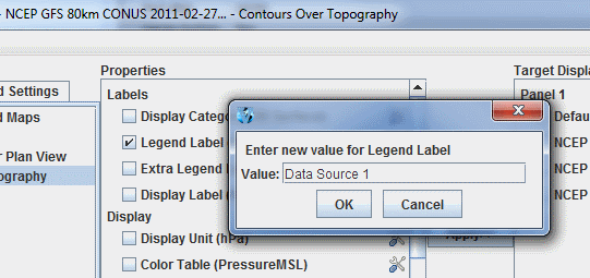 Image 2: Enter New Value for Legend Label Dialog