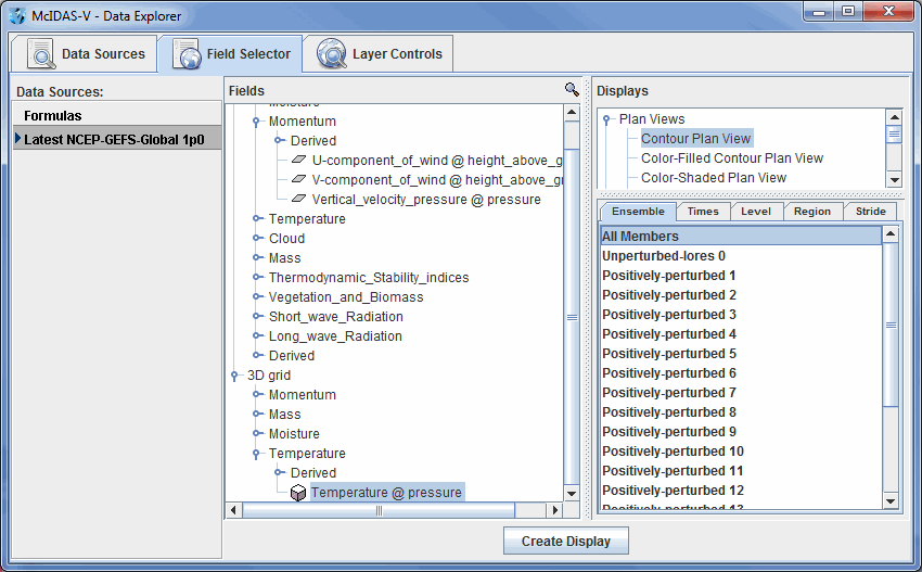 Image 1: Enxemble Grid Data in the Field Selector Tab of the Data Explorer