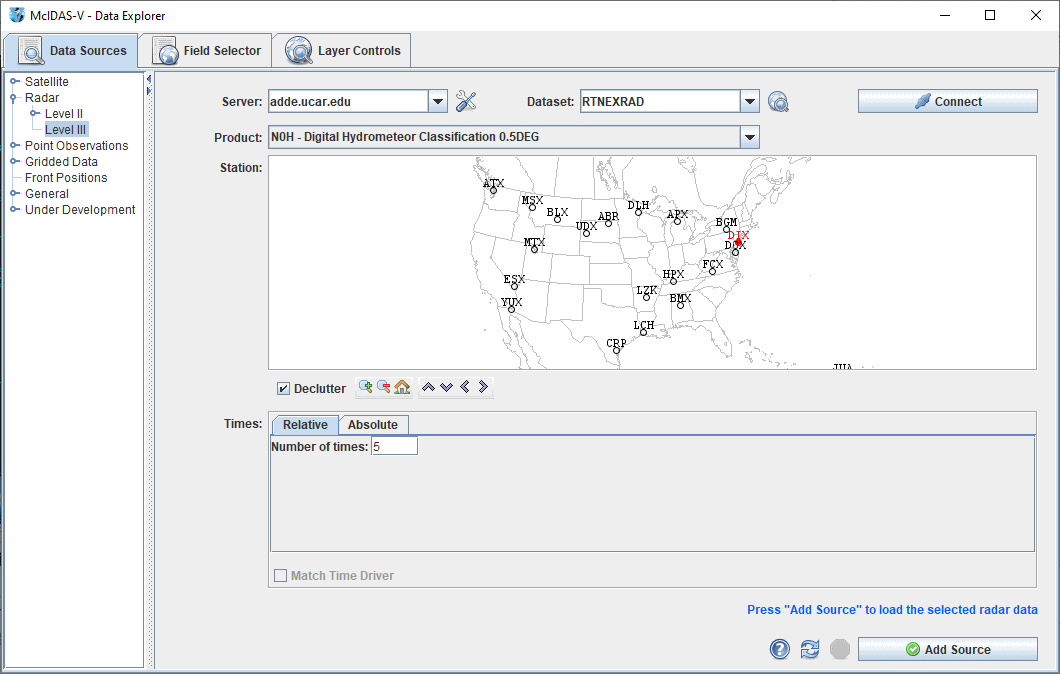 Image 2: Data Sources Tab of the Data Explorer