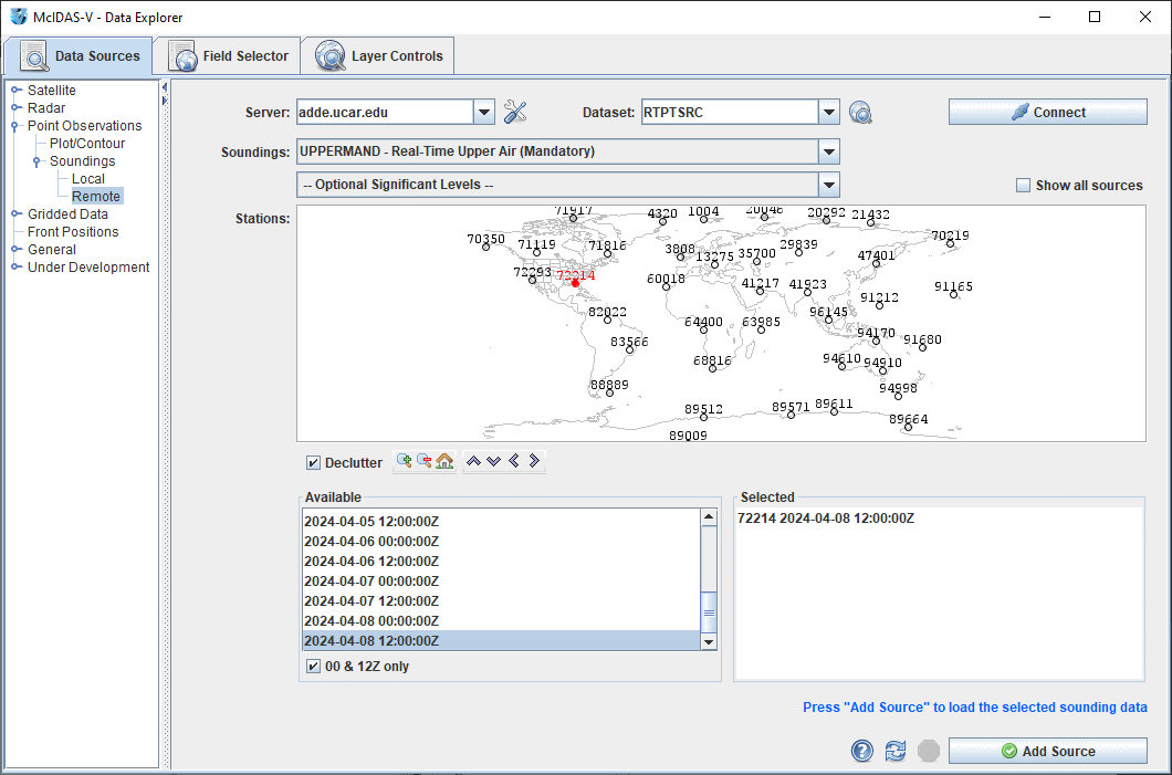 Image 2: Data Sources Tab of the Data Explorer