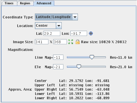 Image 5: Advanced Tab in the Subset Panel of the Field Selector