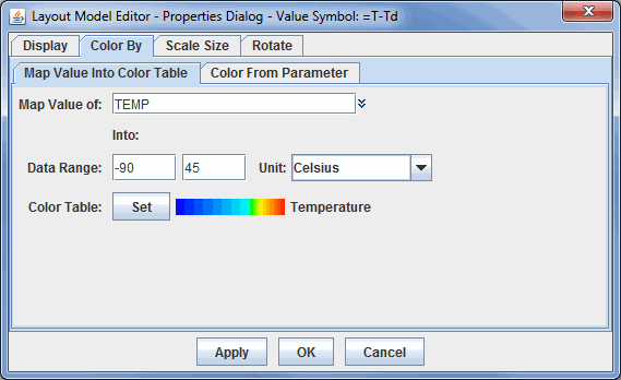 Image 4: Map Value Into Color Table Tab of the Color By Tab
