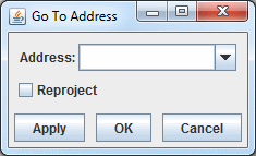 Image 1: Go To Address Dialog