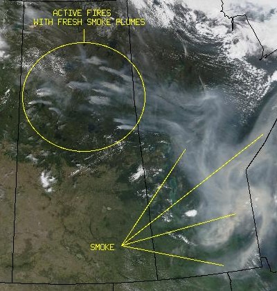 Using MODIS data to monitor fires in Canada