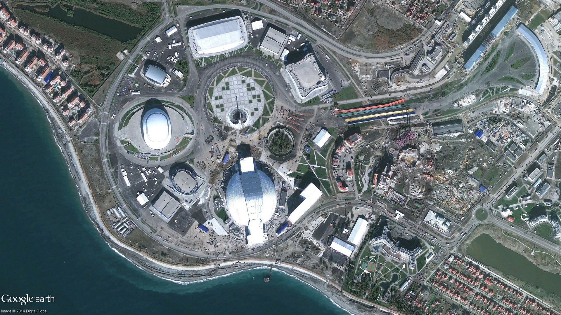 Aerial view of Sochi in 2013